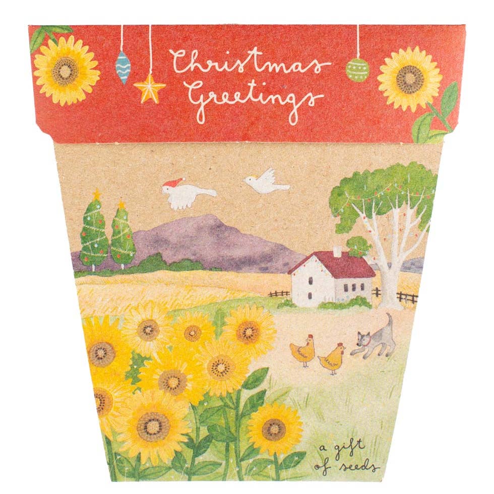 Christmas Sunflower Seed Greeting